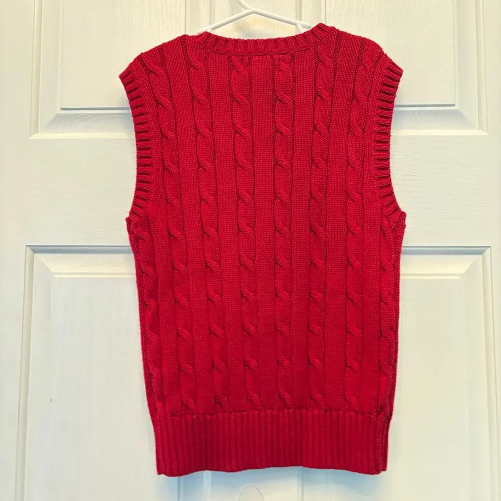 Chaps Sweater Vest and Button Down Set Boys Size 8